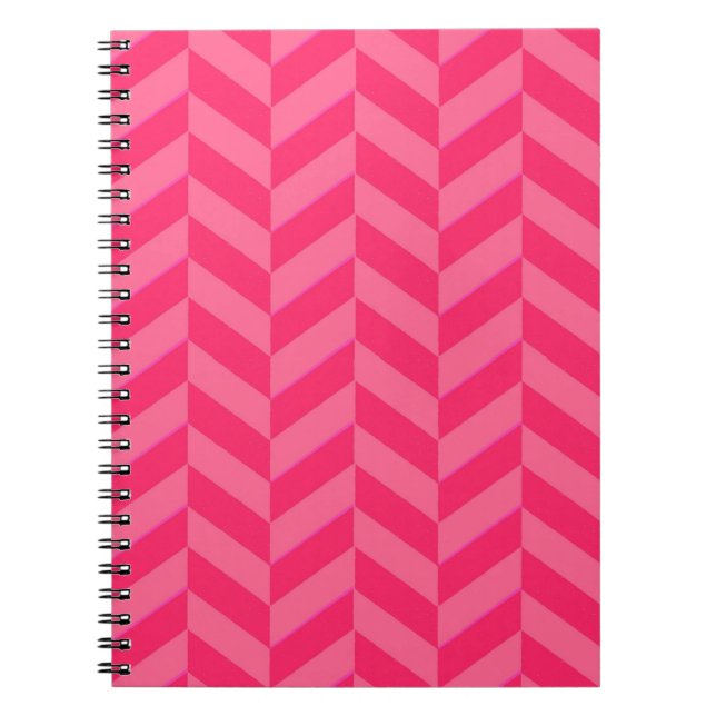 Rosa Zickzack trendy Writing Journal Notizblock (Vorderseite)