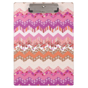 Rosa Zickzackhintergrund Klemmbrett