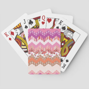 Rosa Zickzackhintergrund Spielkarten