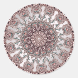Rosa Zieraufkleber Runder Aufkleber