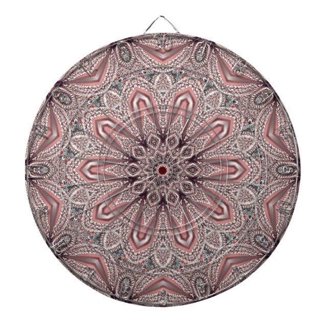 Rosa Zierdartboard Dartscheibe (vorne)