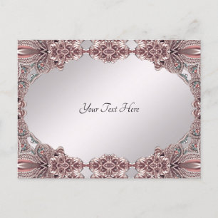 Rosa Zierpostkarte Postkarte