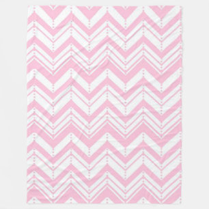 Rosa Zig Zag Fleecedecke
