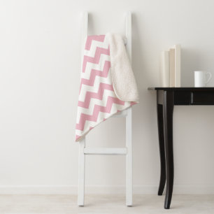 Rosa Zigzag, rosa Zickzack, geometrisches Muster Sherpadecke