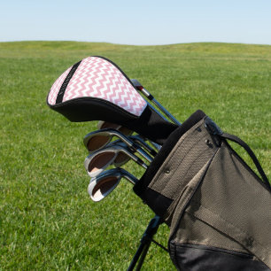 Rosa Zigzag, rosa Zickzack, Wellenmuster, Ihr Name Golf Headcover