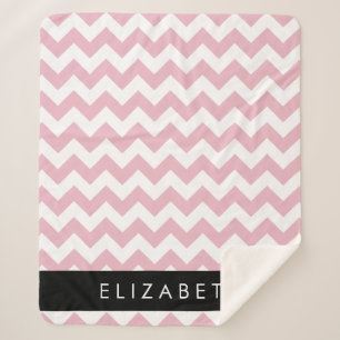 Rosa Zigzag, rosa Zickzack, Wellenmuster, Ihr Name Sherpadecke