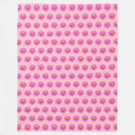 Rosa Zinnia Blume Nahtloses Muster auf Fleecedecke