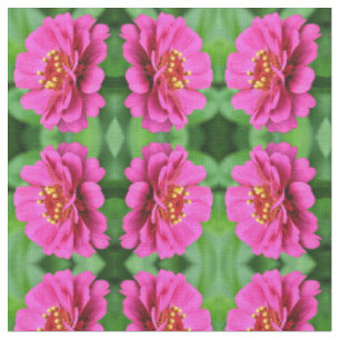Rosa Zinnia Blume Naturmuster Stoff