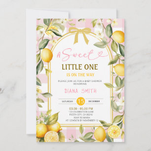 Rosa Zitrone Ein Süßes Kleines Baby Shower Einladung