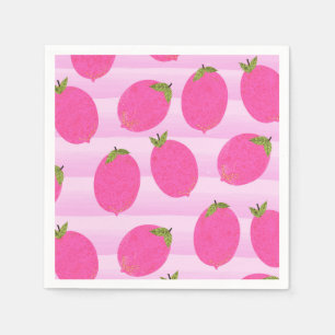 Rosa Zitronen-Limonade Sommer Frucht Aquarell-Part Serviette