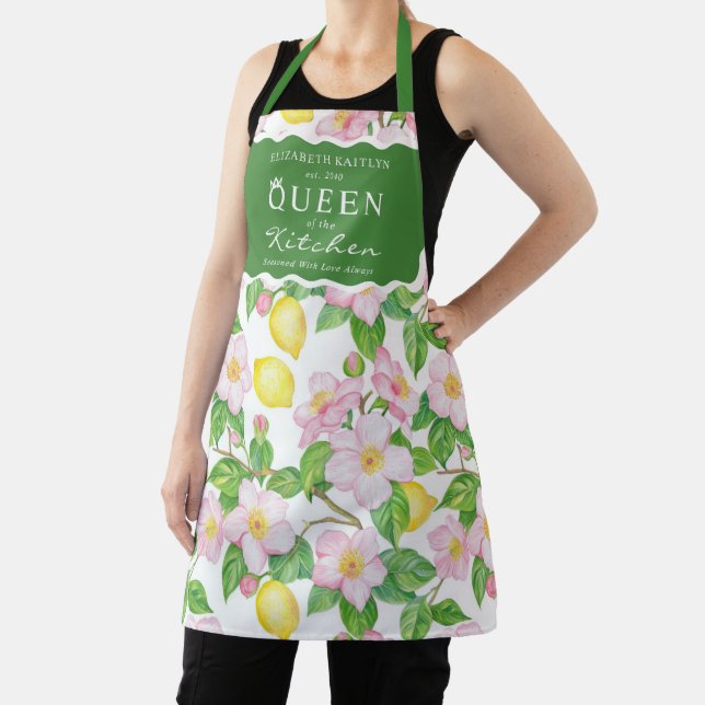 Rosa Zitronen Zitrusfrüchte Königin der Küche Schürze (InSitu)