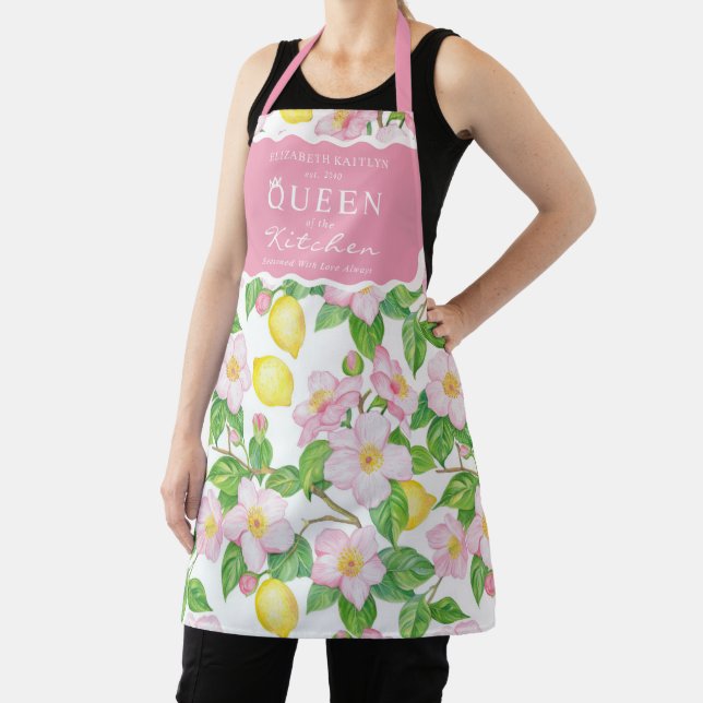 Rosa Zitronen Zitrusfrüchte Königin der Küche Schürze (InSitu)