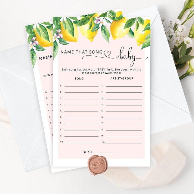 Rosa Zitronenbezeichnung für das Gesang Baby Dusch (Von Creator hochgeladen)