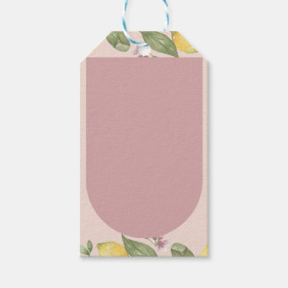 Rosa Zitronengeschenk / Gefallen-Tag Geschenkanhänger