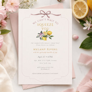 Rosa Zitrusblüten-Baby-Shower-Einladung Einladung