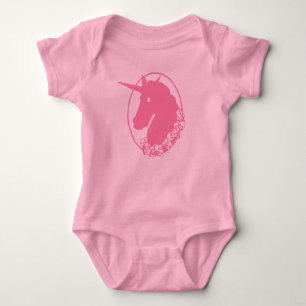Rosa Zombie Einhorn Baby Strampler