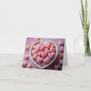 Rosa Zucker-Herzen Valentinsgruß Feiertagskarte