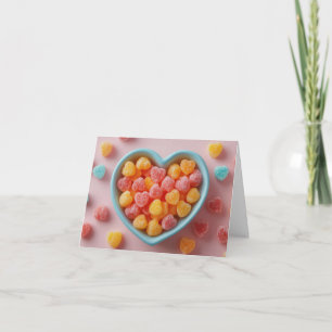 Rosa Zucker-Herzen Valentinsgrüße Feiertagskarte