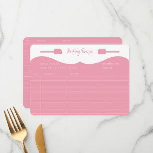 Rosa Zuckerguss Backen Rezept Karte. Menükarte