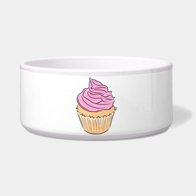 Rosa Zuckerguss-Kuchen-Yummy Napf (Vorderseite)