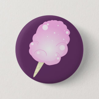 Rosa Zuckerwatte Button