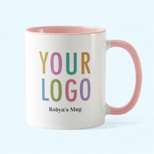 Rosa Zweifarbig Mitarbeiter Tasse Benutzerdefinier