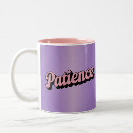 Rosa Zweiton-Pflege-Tasse mit Lavendel-Affirmation Zweifarbige Tasse