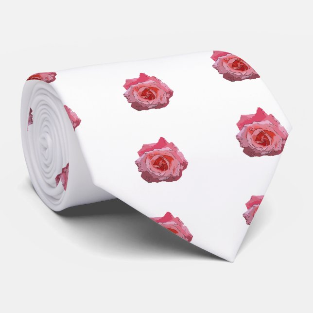 RosaCartoon Krawatte (Gerollt)