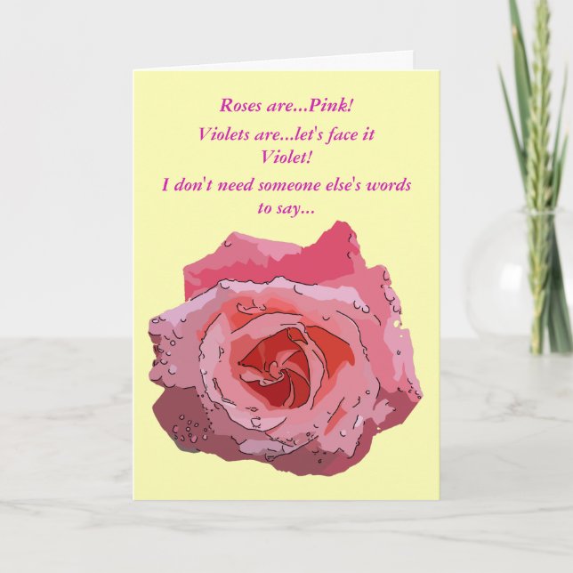 RosaCartoonus, ich Liebe dich. Karte (Vorderseite)