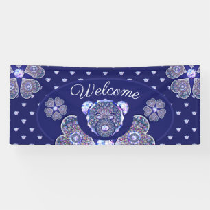 Rosace blau oder rot für baby&child banner