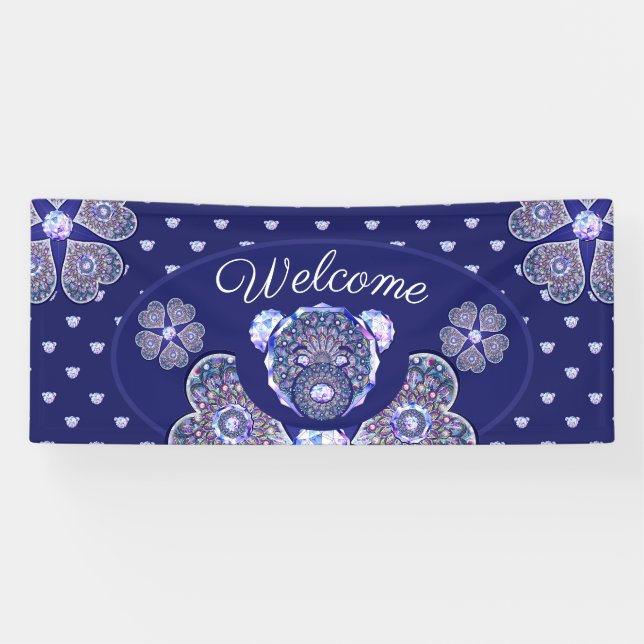 Rosace blau oder rot für baby&child banner (Horizontal)