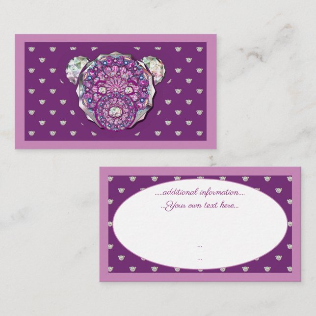 Rosace blau oder rot für baby&child begleitkarte (Vorne/Hinten)