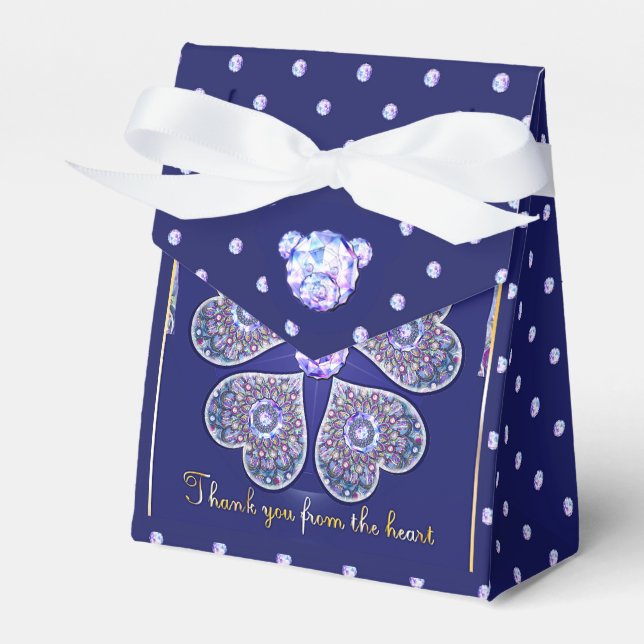 Rosace blau oder rot für baby&child geschenkschachtel (Vorderseite)