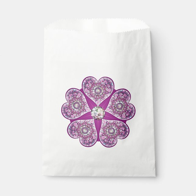 Rosace blau oder rot für baby&child geschenktütchen (Vorderseite)