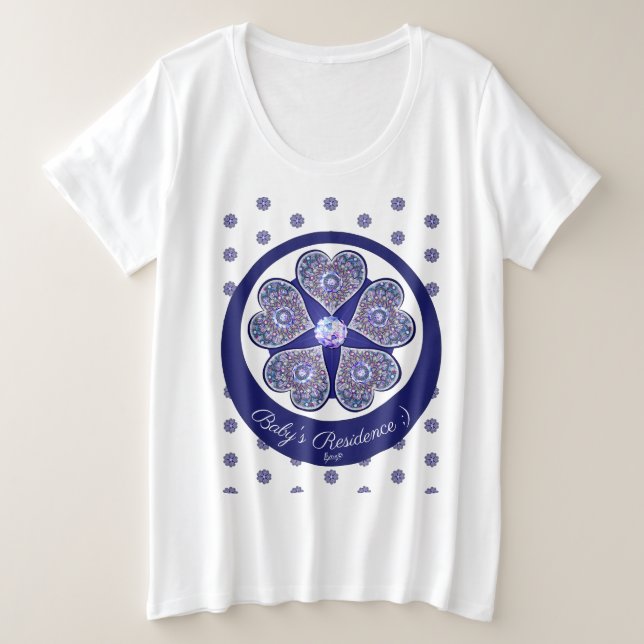 Rosace blau oder rot für baby&child große größe T-Shirt (Design vorne)