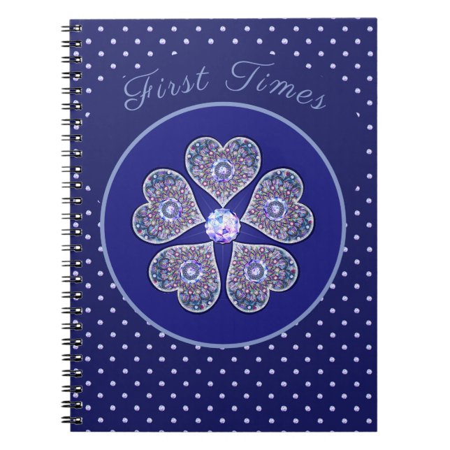 Rosace blau oder rot für baby&child notizblock (Vorderseite)