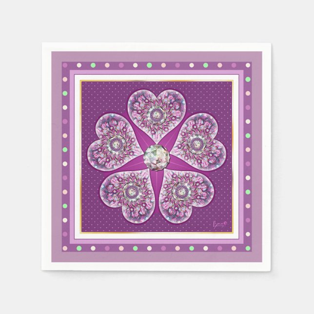 Rosace blau oder rot für baby&child serviette (Vorderseite)