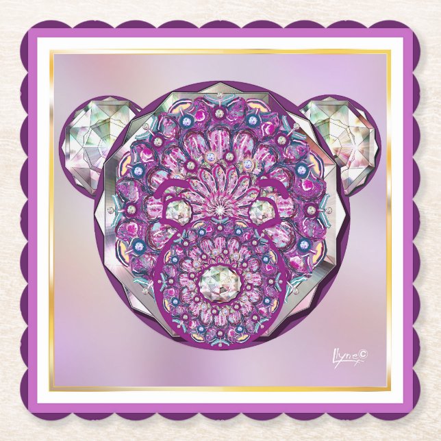 Rosace blau oder rot für baby&child untersetzer (Vorderseite)