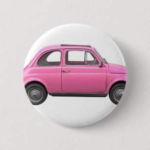 Rosaer Fiat 500 Oldtimer-Italienisches Auto Button