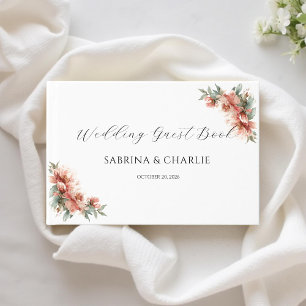 Rosafarben Pfingstrose Koralle Elegante Florale Ho Gästebuch