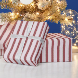 Rosafarben Rot gestreift Weihnachten Geschenkpapier