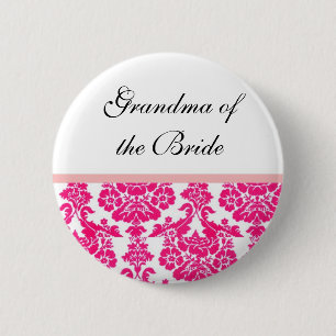 rosafarbene Damast-Hochzeitsknöpfe Button
