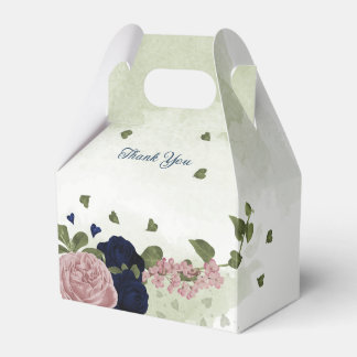 rosafarbene Marineblumen Grüne Hochzeit Geschenkschachtel