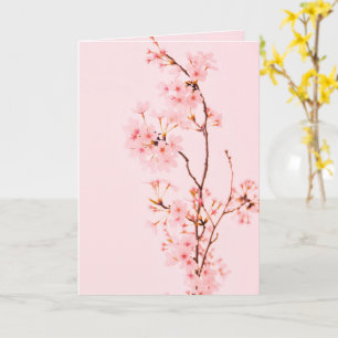 rosafarbene Marmor-Blumen-Grußkarte Karte