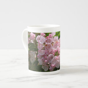 Rosafarbene Mug aus Bone China mit Berglorbeer Prozellantasse