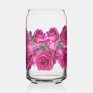 rosafarbene Rosen Dosenglas