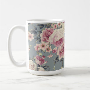 rosafarbene Rosen Kaffeetasse