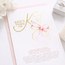 Rosafarbene Schleife - She's Tying The Knot - Brau