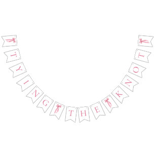 Rosafarbene Schleife zum Knoten Bridal Shower Wimpelkette