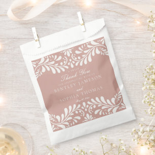 Rosafarbene Talavera-Fliese Spanische Fiesta-Hochz Geschenktütchen